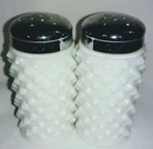 Vintage White Milk Glass S & P Shakers Hobnail 3 1/4"