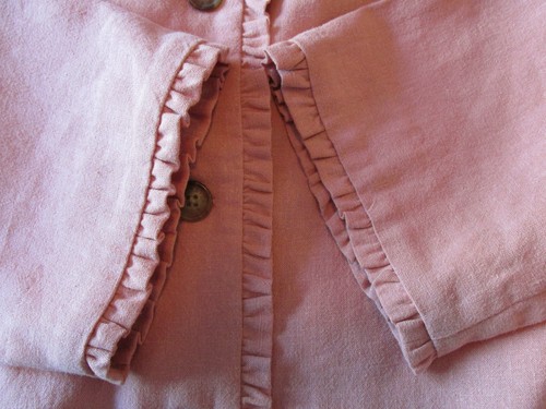 ORVIS 2pc Long Skirt Suit Sz 10 3/4 Sleeves Ruffle Accents EUC - Picture 7 of 9