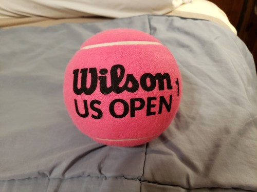 US Open Pink Wilson 1 Jumbo Tennis Ball Rare For Autographs