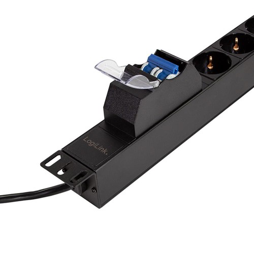 LogiLink PDU6C02 19" Steckdosenleiste 6-fach , mit 2-pol. Leitungsschutzschalter - Bild 6 von 7