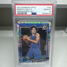 DERECK LIVELY II 2023-24 Donruss Optic Premium Mavericks RC /249 PSA GEM MINT 10