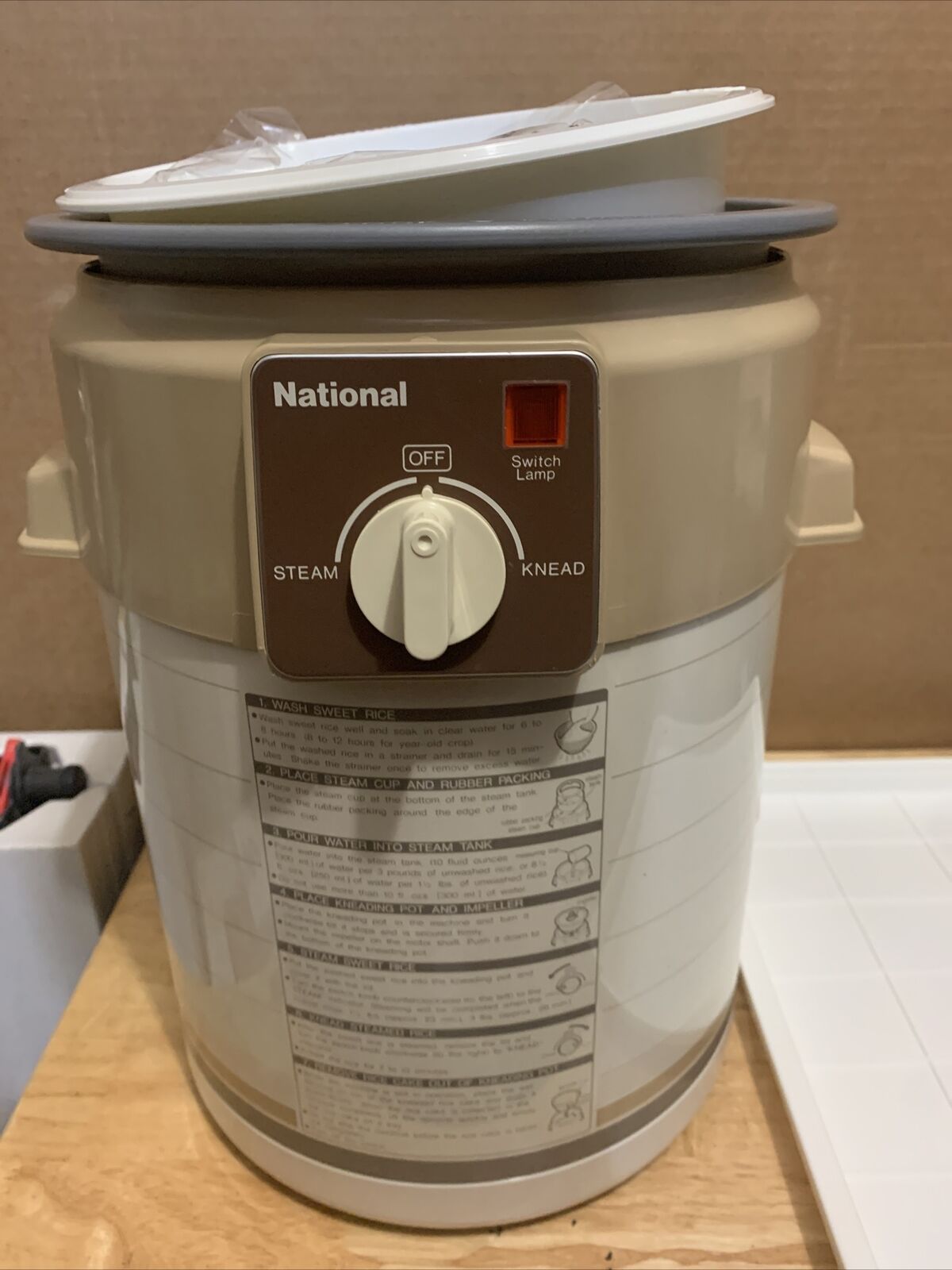 Vintage NATIONAL ELECTRIC RICE COOKER Panasonic MOCHI MAKER SD-1803 Used  Once