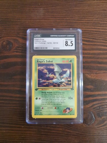 Koga's Zubat (1st Edition) graded CGC 8.5 for sale on eBay