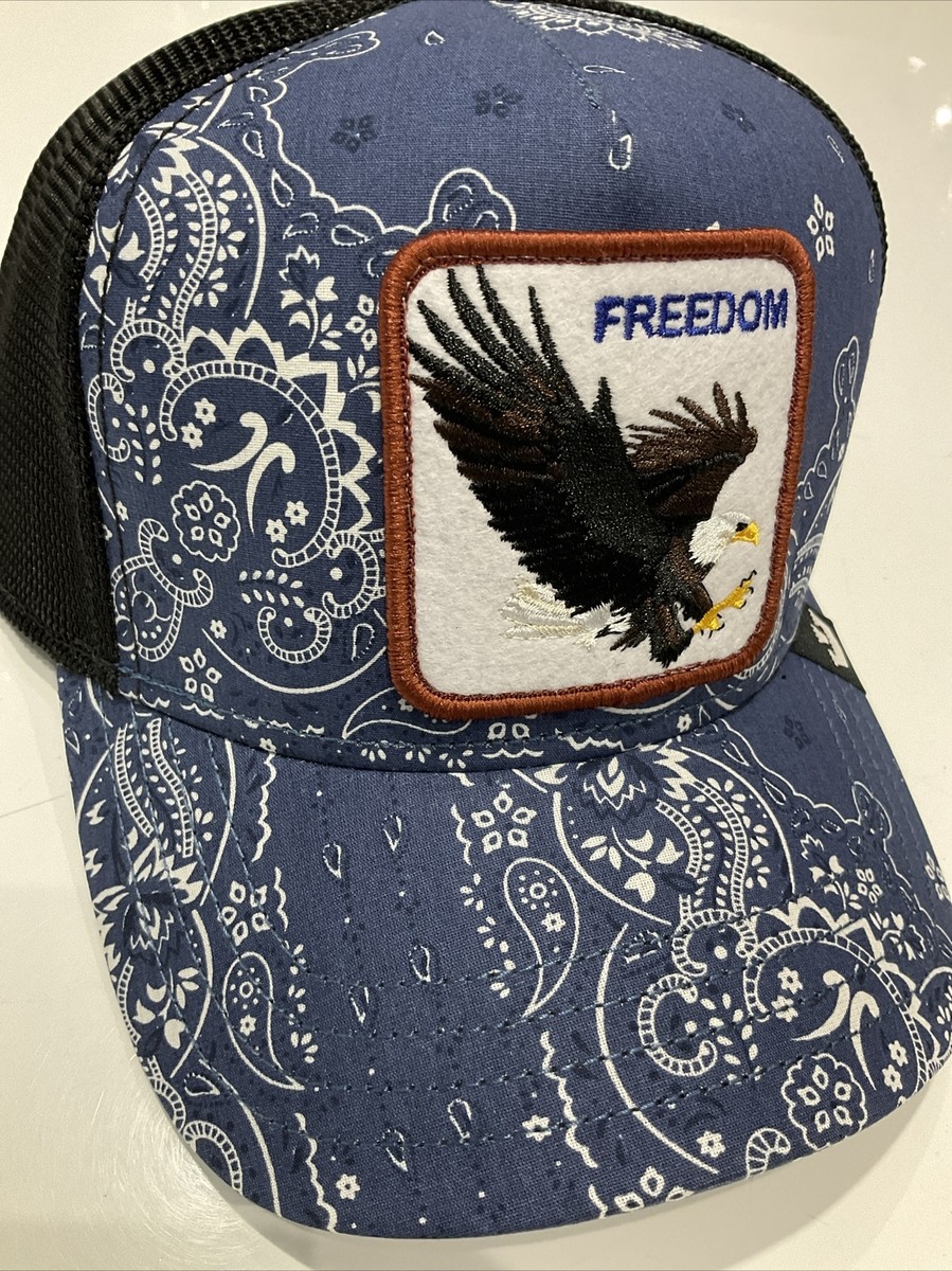 Handmade Black and White Trucker Hat with Feathers and Turquoise Eagle Design Style that puts a feather in your cap main image 2
