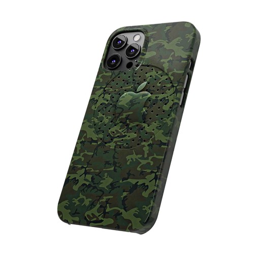 Funda delgada militar verde para iPhones, diseño camuflaje, acabado brillante - Imagen 60 de 73