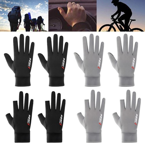 Halbfinger-Motorradhandschuhe, Eisseide, rutschfester atmungsakt N2J2