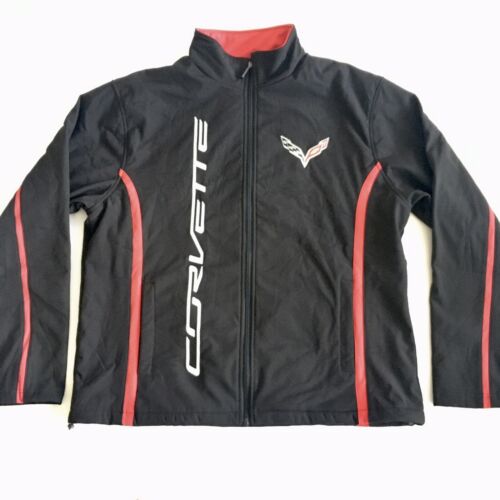 Chaqueta Calhoun Negra Corvette Carcasa Suave Cremallera Completa Logo Bordado Para Hombre XXL