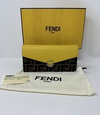 FENDI FF Zucca Continental Long Wallet Yellow...