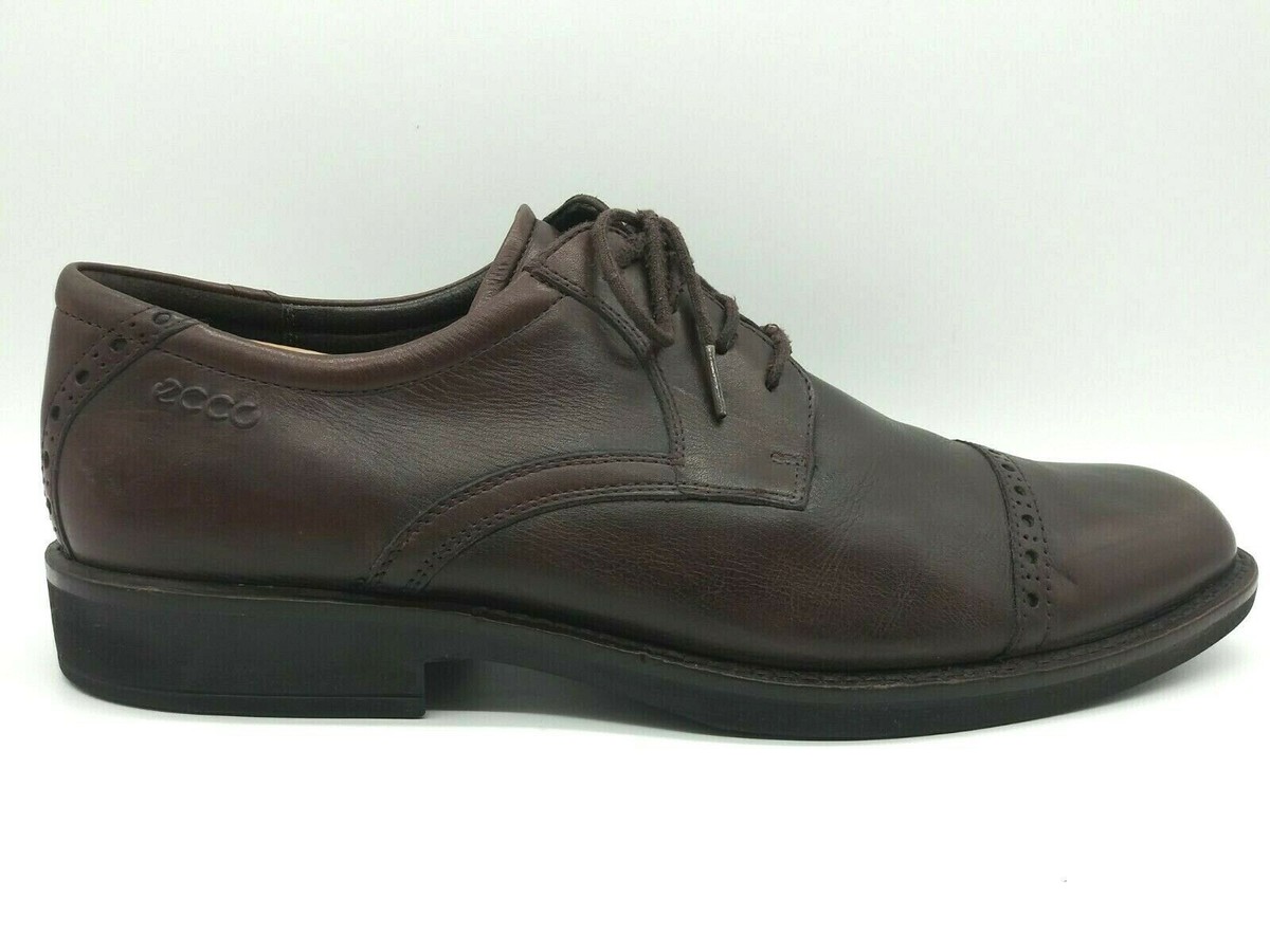 ECCO Mens Brown Leather Lace Up Comfort Derby Shoes Dress Casual Size 45 11-11.5 Ecco Oxfords Men main image 3