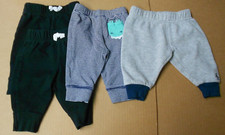Lot of 4 Sweatpants Joggers, BOYS 3M Black,Gray,Navy Stripe Dino Pocket Carter's
