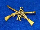 U.S. Army WWI 8th Infantry Regiment Co. K Officers Collar Insignia — photo 3