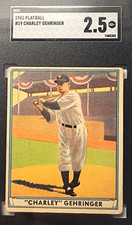 1941 PLAYBALL #19 CHARLEY GEHRINGER SGC 2.5 GOOD+ HOF
