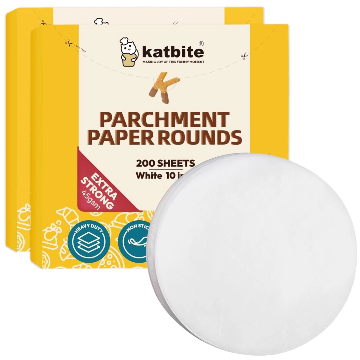 10 Inch Parchment Paper Circles - Non-Stick & Easy to Clean
Opens in a new window or tab