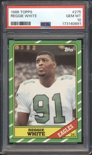1986 Topps Football Reggie White ROOKIE #275 PSA 10 EAGLES GEM MINT HOF POP 45