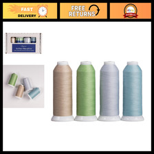 Polyester Sewing  Quilting Thread 4-Pack - 3280 Yards Soft Neutrals, High Quali