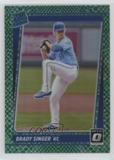 2021 Donruss Optic Rated Rookie Green Dragon Prizm 84/88 Brady Singer #51 0r2f