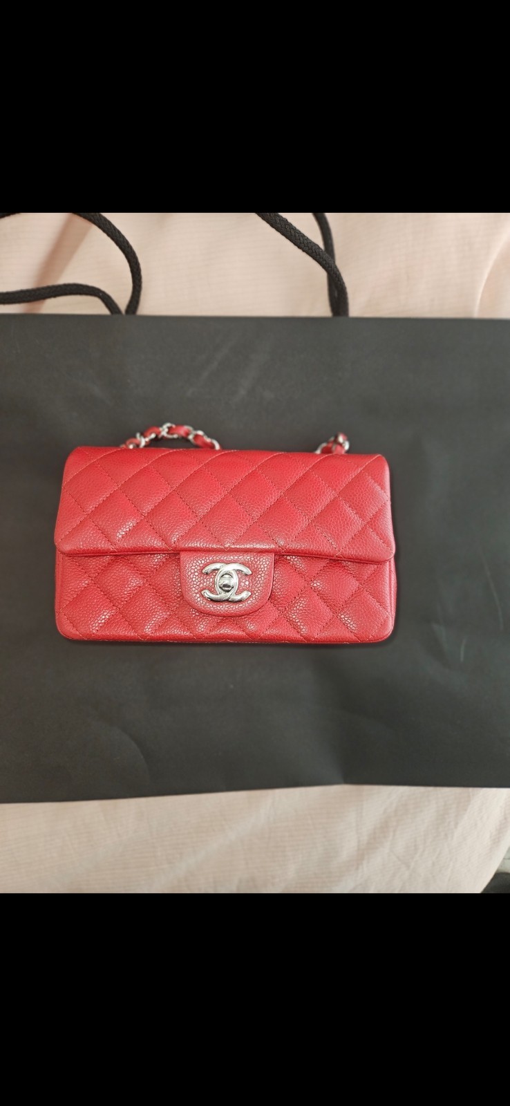 Chanel Mini Rectangular 14C Red  (PRISTINE CONDIT… - image 5