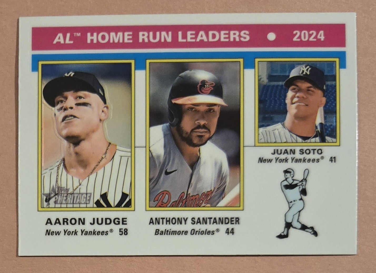 Aaron Judge Juan Soto 2025 Topps Heritage Chrome Card #194 Anthony Santander