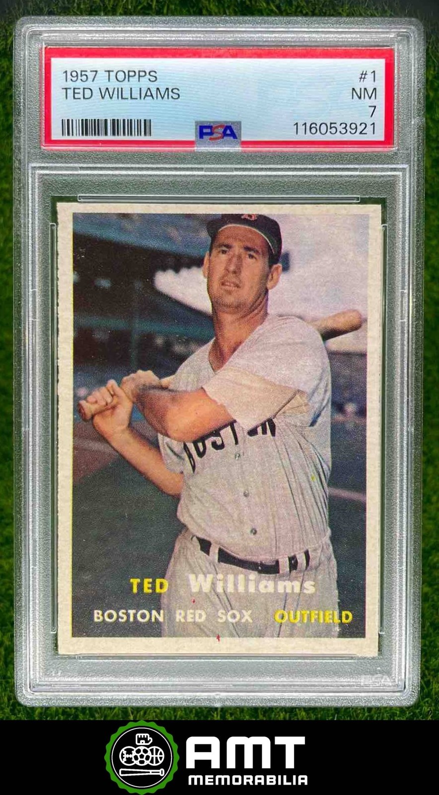 116053921 1957 Topps #1 Ted Williams Boston Red Sox PSA 7