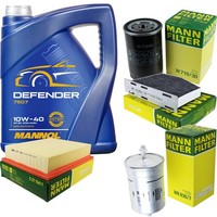 Mann Inspektionspaket 5L Mannol Defender 10W-40 FüR VW Golf IV Cabriolet 2.0