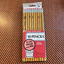 Vtg 1960s 10ct No. 2 Castell pencils F.W. Woolworth New York Rare Prop