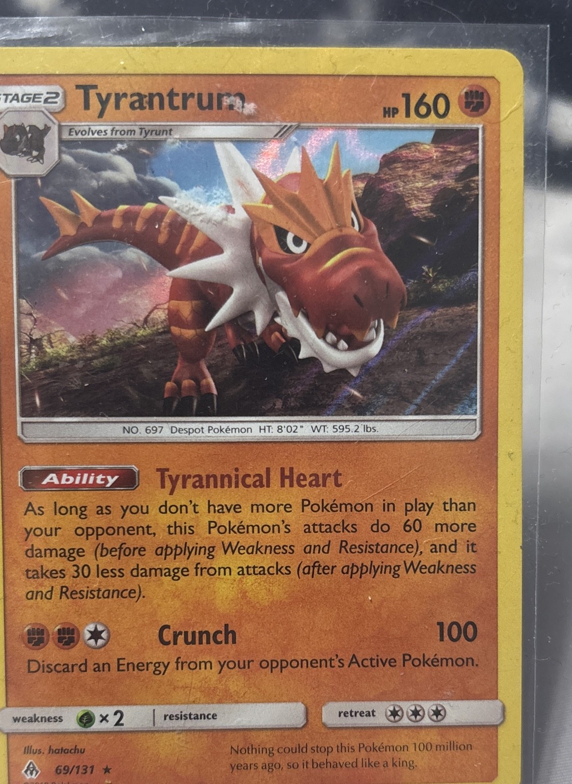 Tyrantrum 69/131 Sm-Forbidden Light Holo