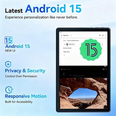 Android 15 tablet 24GB RAM 128GB ROM LCD HD WIFI Bluetooth