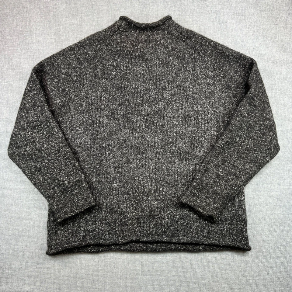 Suéter de Pescador Tejido con Cable French Connection Hombres XXL Gris Lana Mohair Cuello Redondo Foto 4 de 4