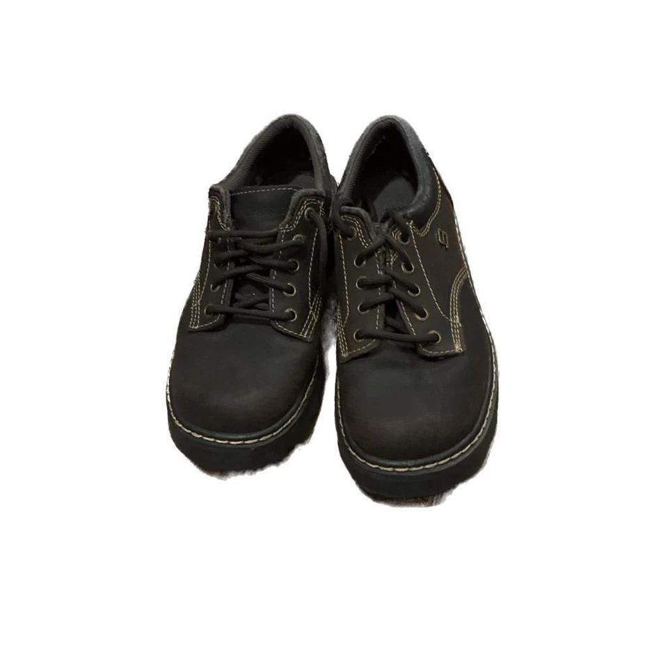 Zapatos Skechers Fiestas Mate Zapatos Oxford, Para Mujer Negro Gamuza Grueso S 8 Foto 3 de 4