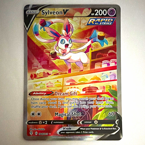Pokemon TCG Sylveon V 184/203 Evolving Skies Ultra Rare Holo Rapid Strike