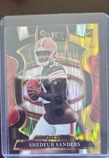 2025 Panini Select - Concourse Shedeur Sanders #54 Black & Gold Shock Prizm (RC)