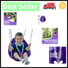 Secure Coconut Toddler Swing: Quick-Click Safety Harness for Ages 6-36