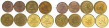 Greece - 2 Drachmai 1976, 1978, 1980, 1982, 1984, 1986, 1988, 1990