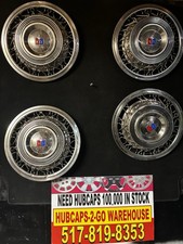 1954-56 Plymouth 15 Set 4 Optional Wire Wheel Cover Bolt On Original Rare 1954-56 Plymouth 15 Set 4 Optional Wire Wheel Cover Bolt On Original Rare