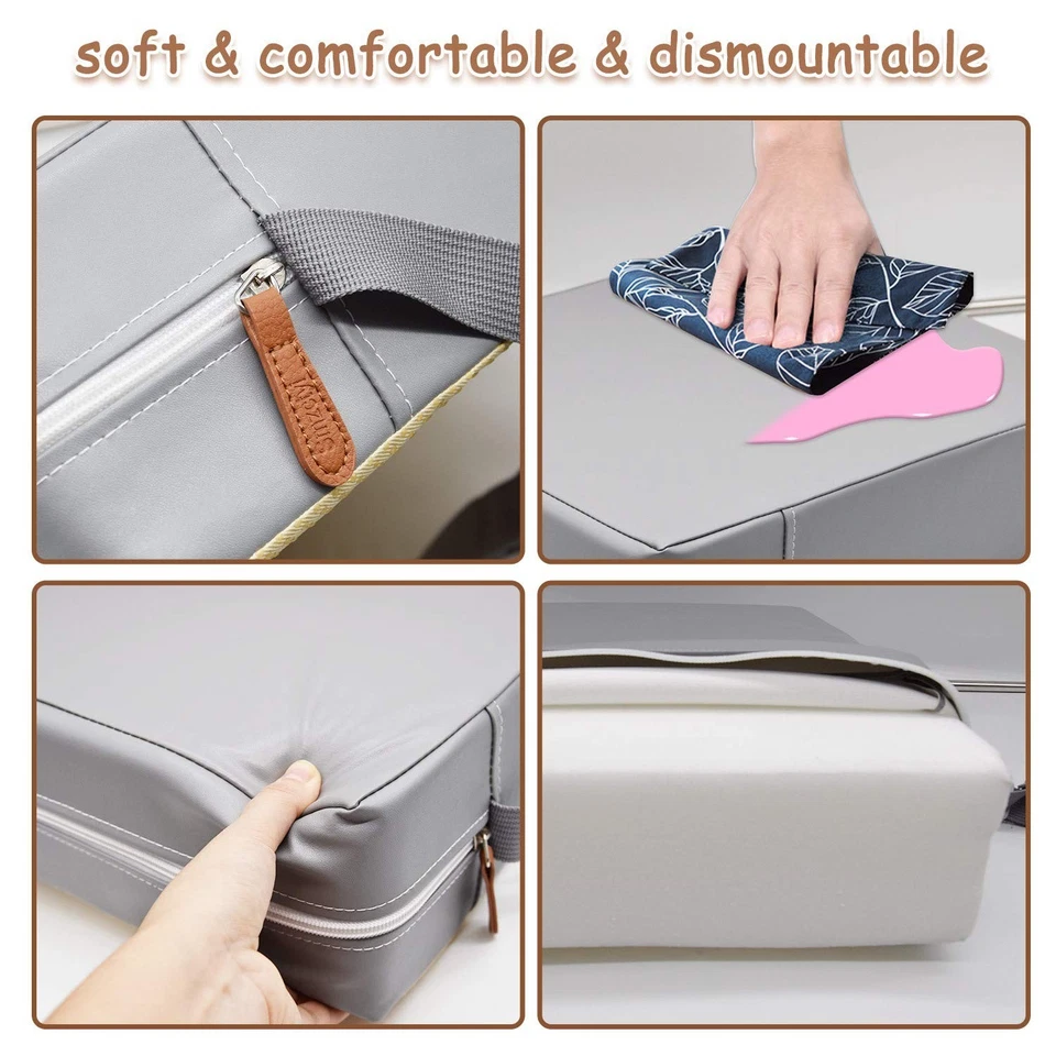 Asiento elevador para mesa de comedor, asiento elevador para silla de cocina antideslizante, P... Foto 4 de 4