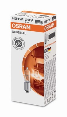 OSRAM Auto Bulb OEM Replacement H21W 24V 21W BAY9s Original Faltschachtel OSRAM