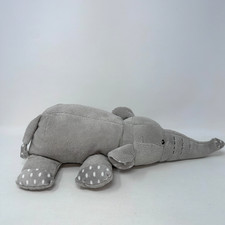 Aurora Baby Elephant Plush Stuffed Animal Gray Polka Dot Cute Fluffy Cuddle Doll