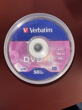VERBATIM 50 DVD-R 4.7 GB Go 16x 120 Min Blank Recordable 50 Discs