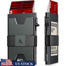 Slim RFID Blocking Wallet Men Ejecting Card Holder Compact Storage Gift Idea New