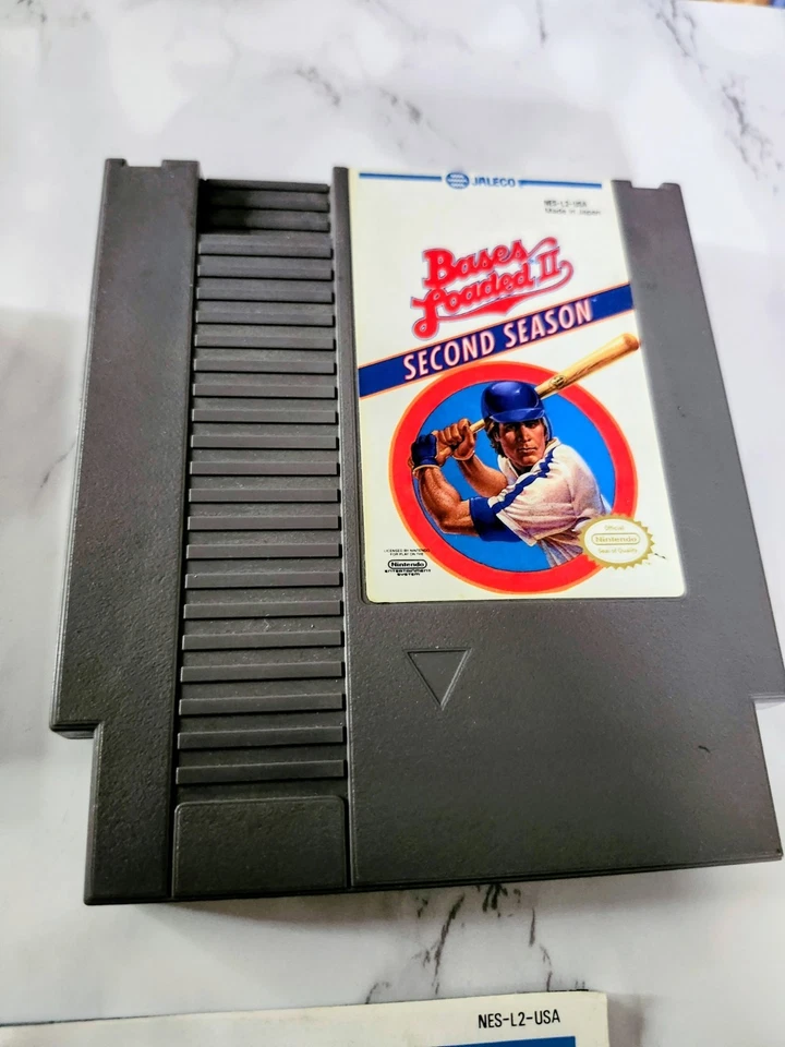 Vntg 1985 Nintendo NES Bases Loaded II Video Game Second Season - Tested Working - Image 2 of 4