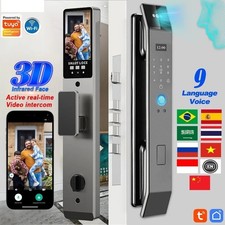 Tuya Smart Door Lock 3D Face Recognition Fingerprint Password Camera WiFi 2026