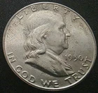 1950 P Franklin Half Dollar BU