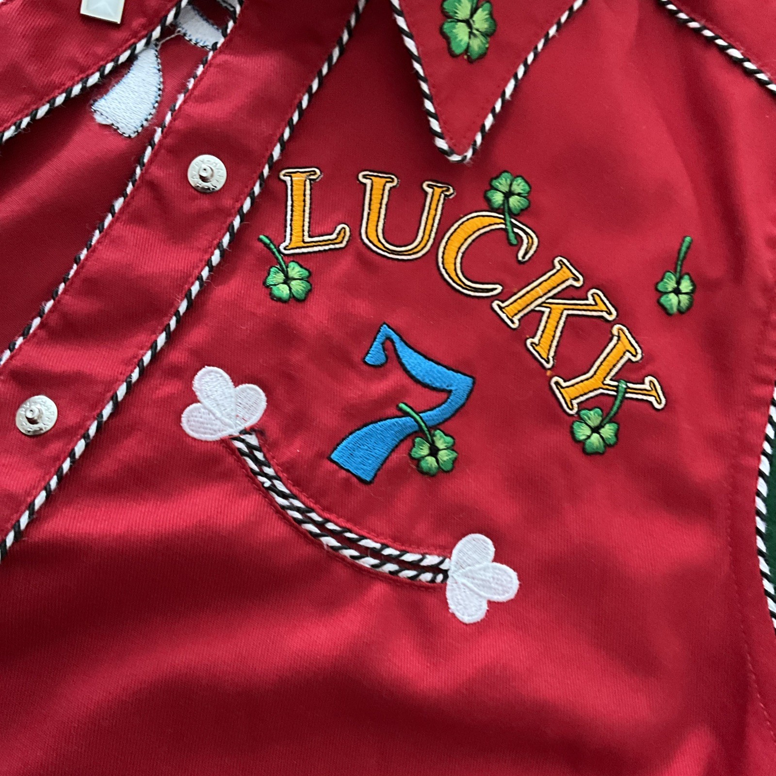 Shirt Woman  Western Small Vegas Gambling  Embroi… - image 15