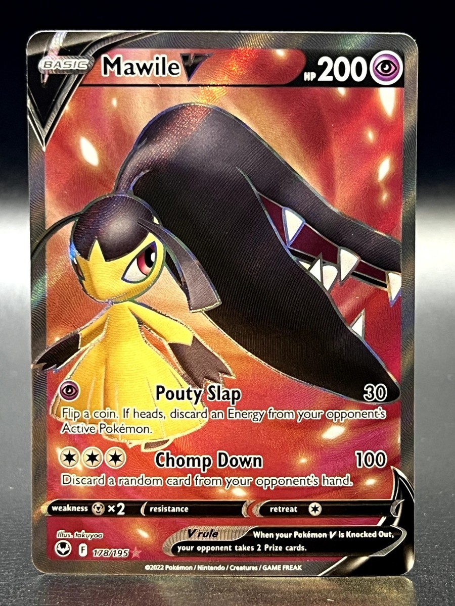 mawile v pokemon card price 178/195- Silver Tempest - Full Art - Ultra Rare VSTAR Power Ability  Star Rondo During your turn Mawile V (Full Art) 178/195