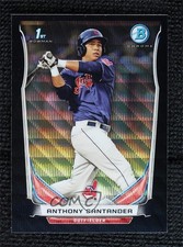 2014 Bowman Prospects Chrome Black Wave Refractor Anthony Santander #BCP67 y1g