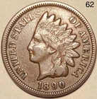 1890 Indian Head Penny Cent