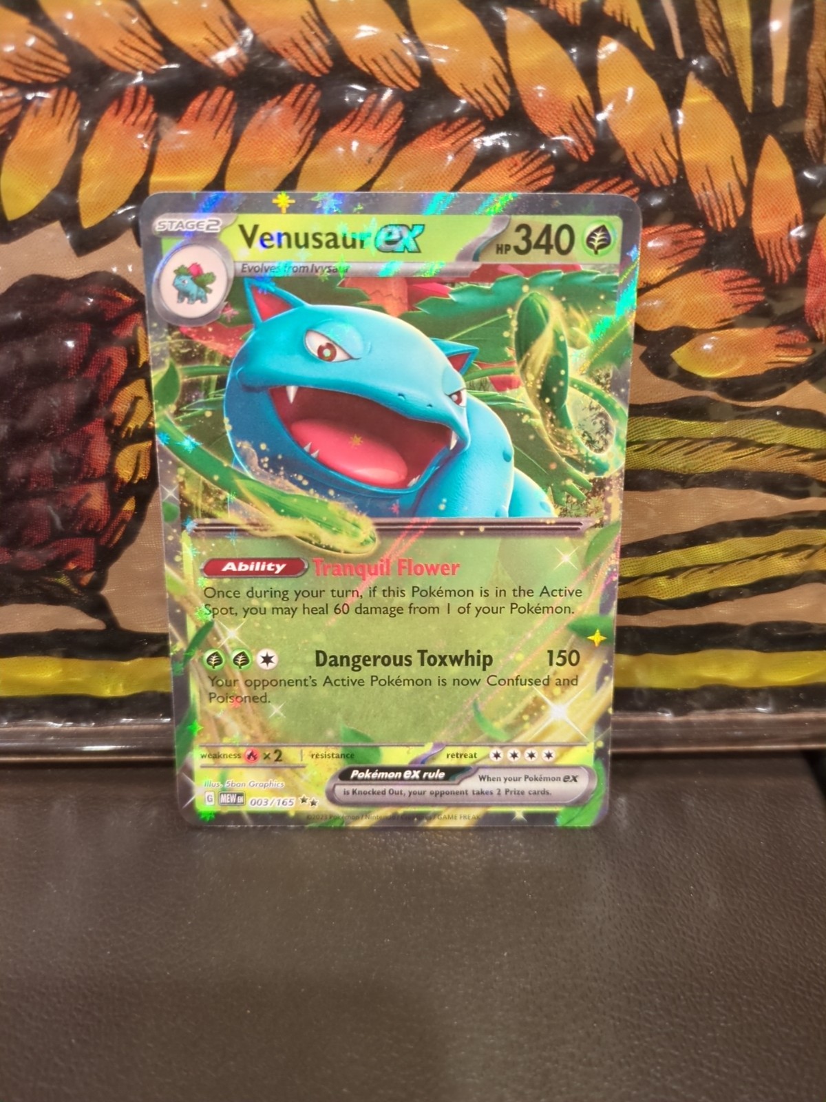 Venusaur ex 003/165 Scarlet & Violet 151 Double Rare Holo Pokemon TCG Card NM