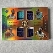 2015-16 Gold Standard Golden Quads Al Jefferson Kemba Walker Zeller P.J. /25