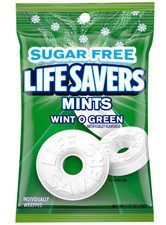 LIFE SAVERS Wint-O-Green Sugar Free Breath Mints Hard Candy 2.75 oz Bag 12 Pack