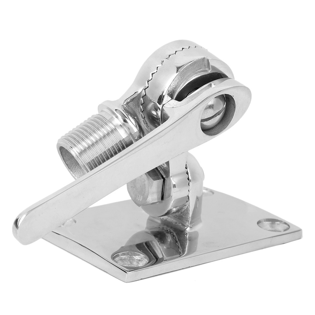 Marine Antenna VHF Mounts 38mm/1.50in In Stainless Steel 316 Ratchet Mounting.